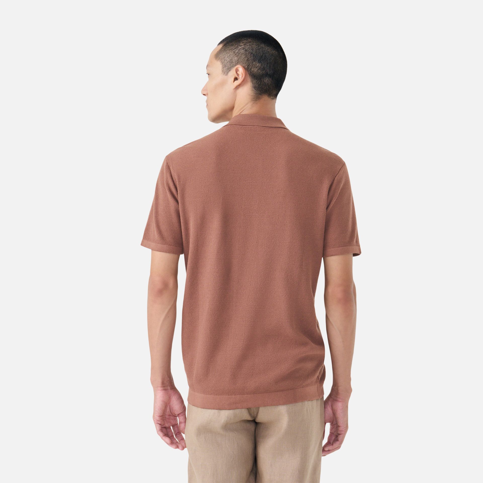 Polo Tricot Pinpoint Canela