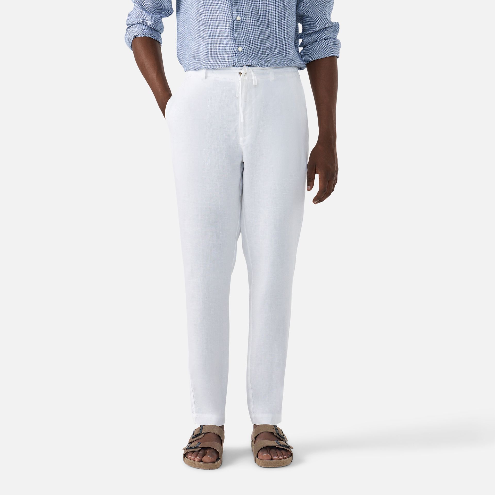 Calça Cânhamo Santorini Off White Media 1