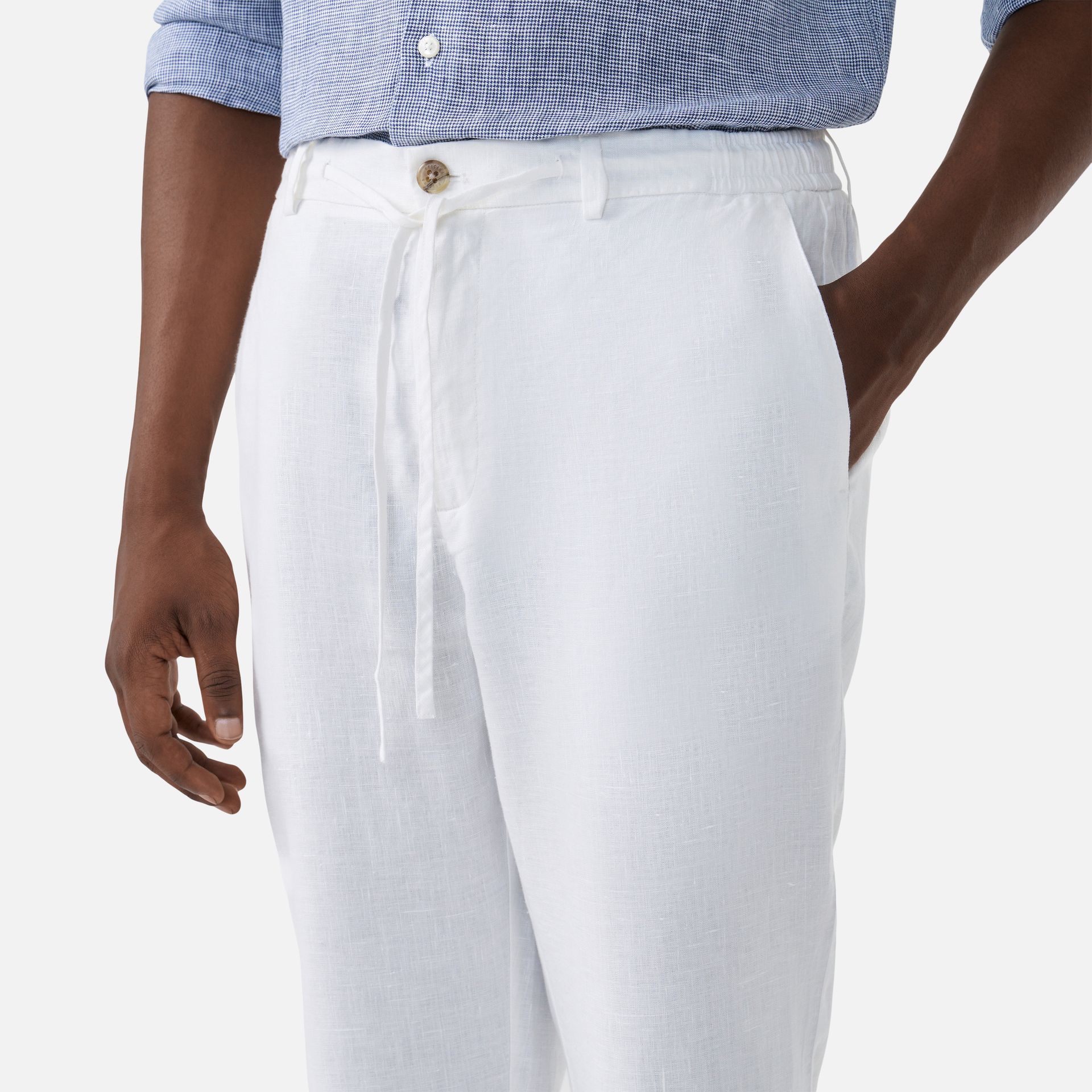Calça Cânhamo Santorini Off White Media 2