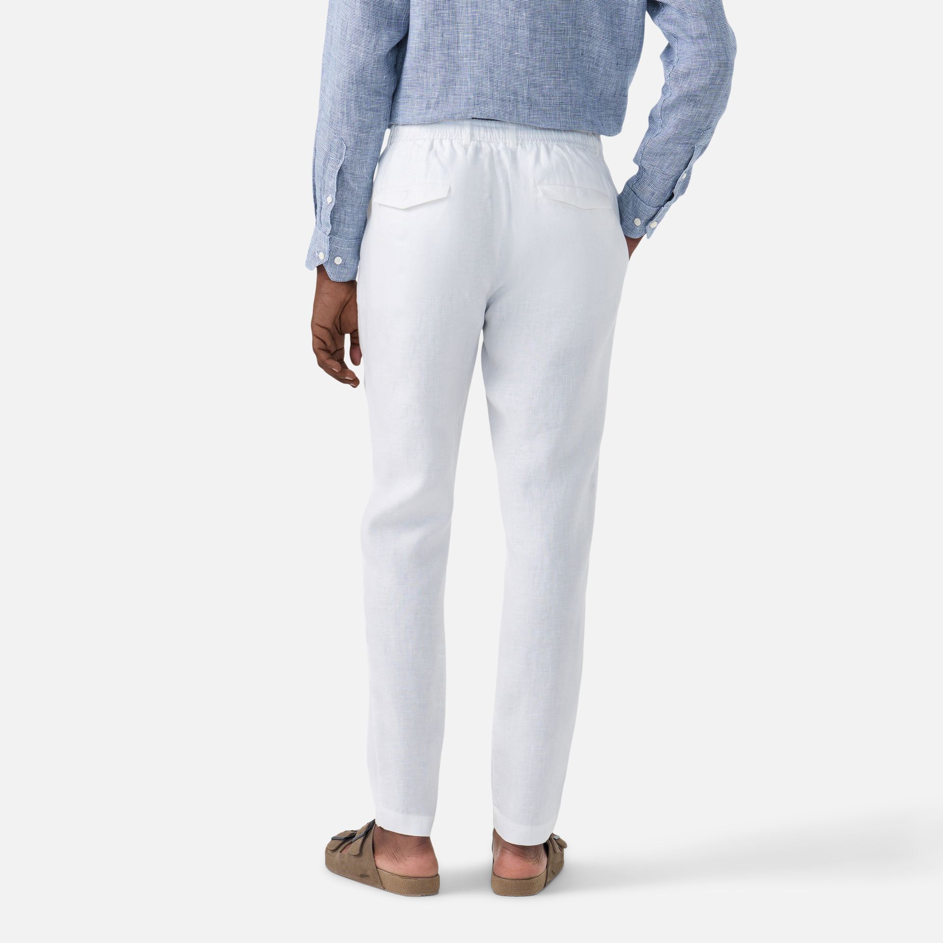 Calça Cânhamo Santorini Off White Media 4