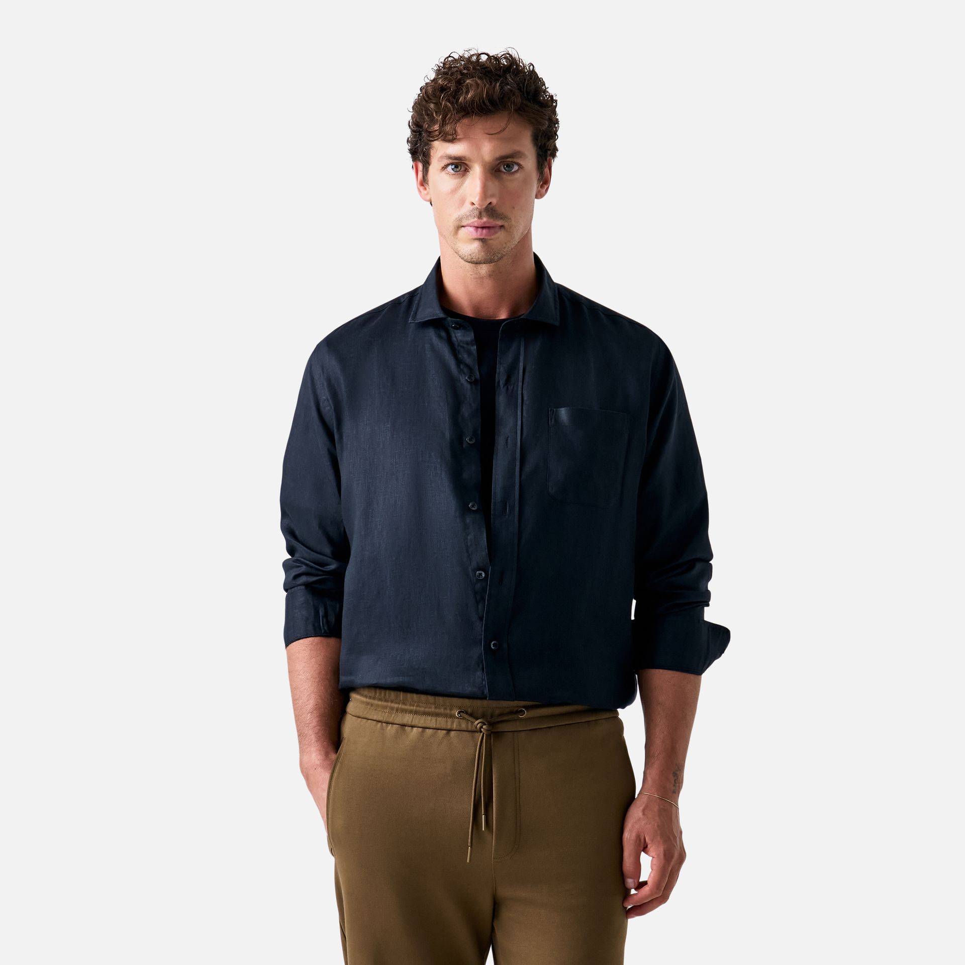 Camisa Linho Summer Preta