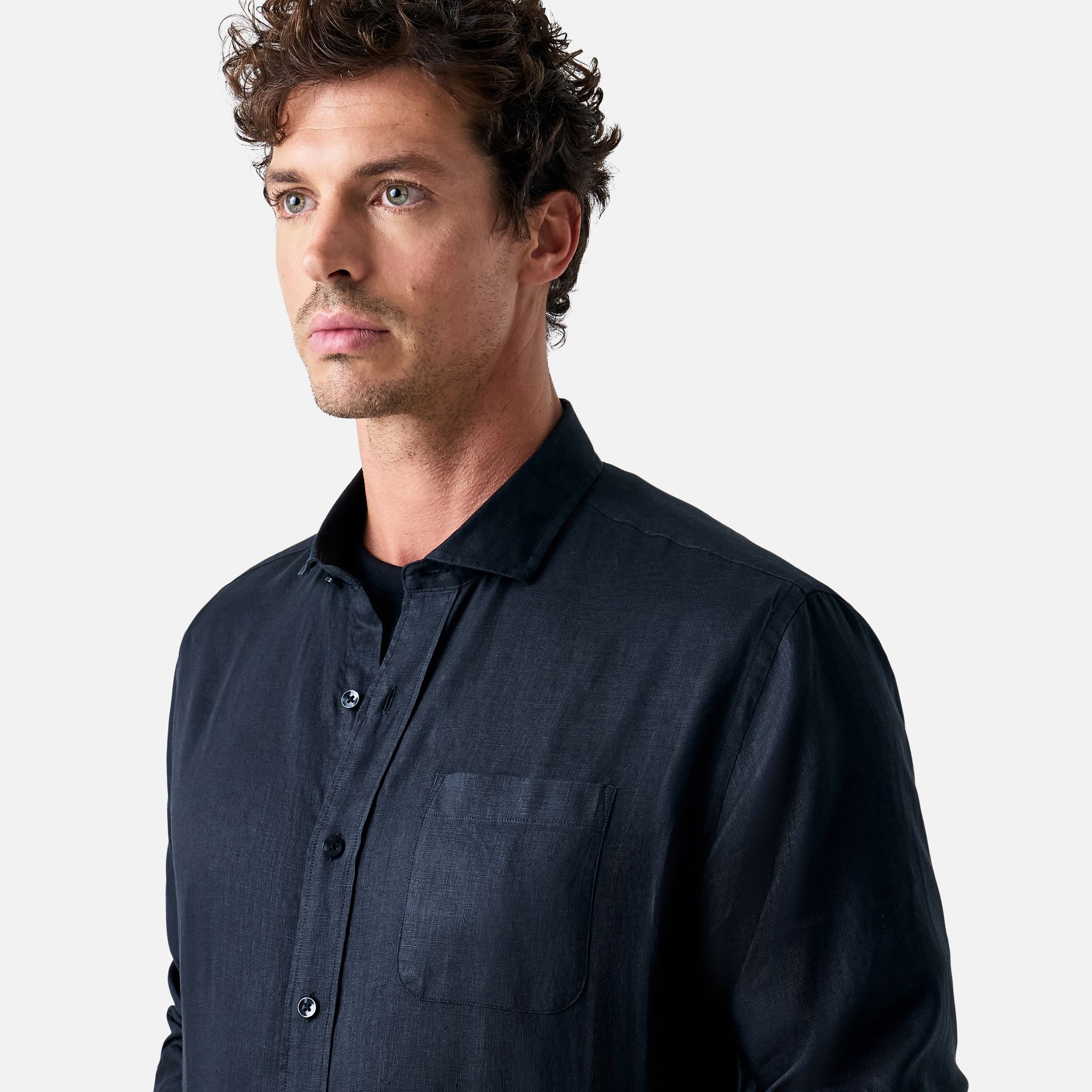 Camisa Linho Summer Preta