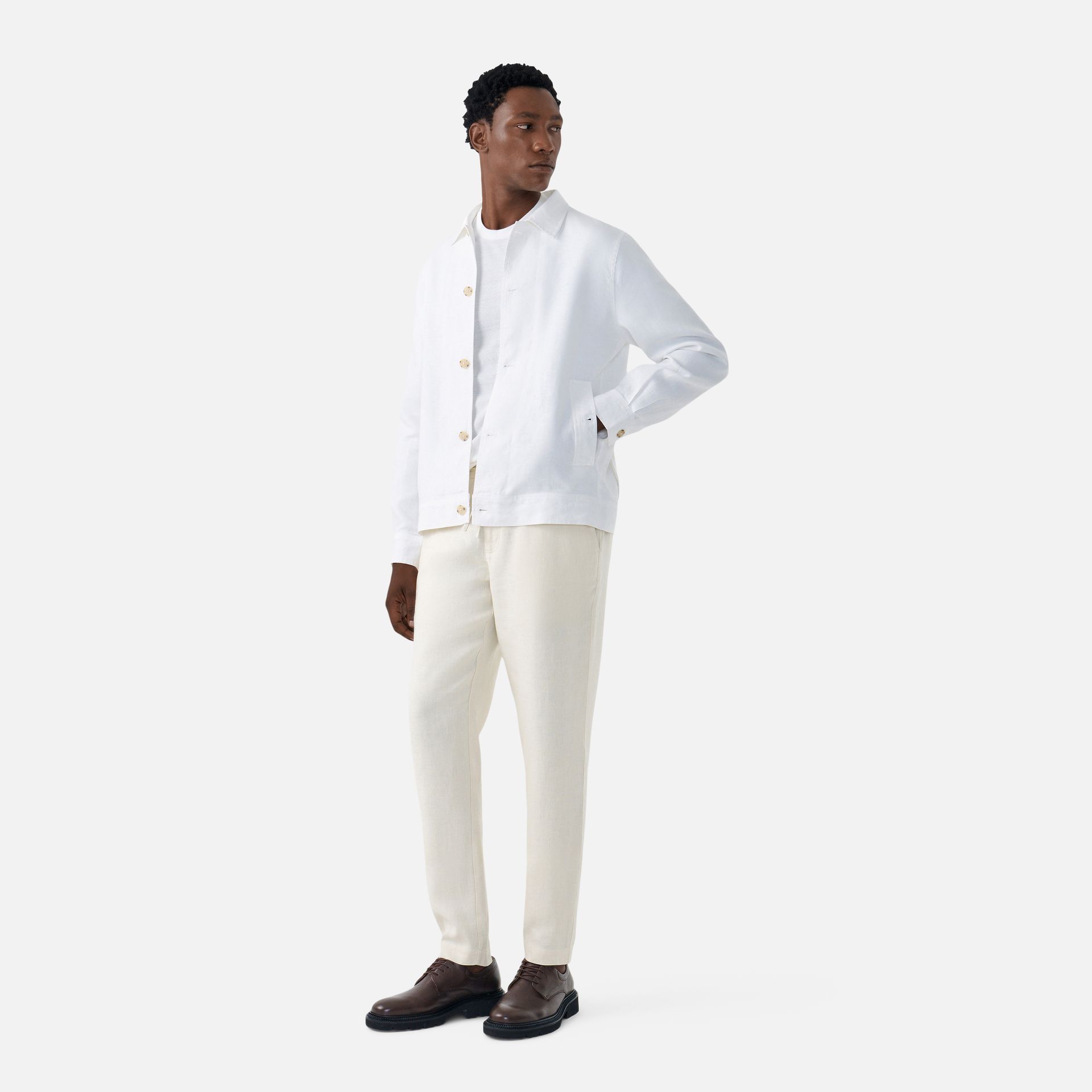 Jaqueta Cânhamo Sable Off White Media 6