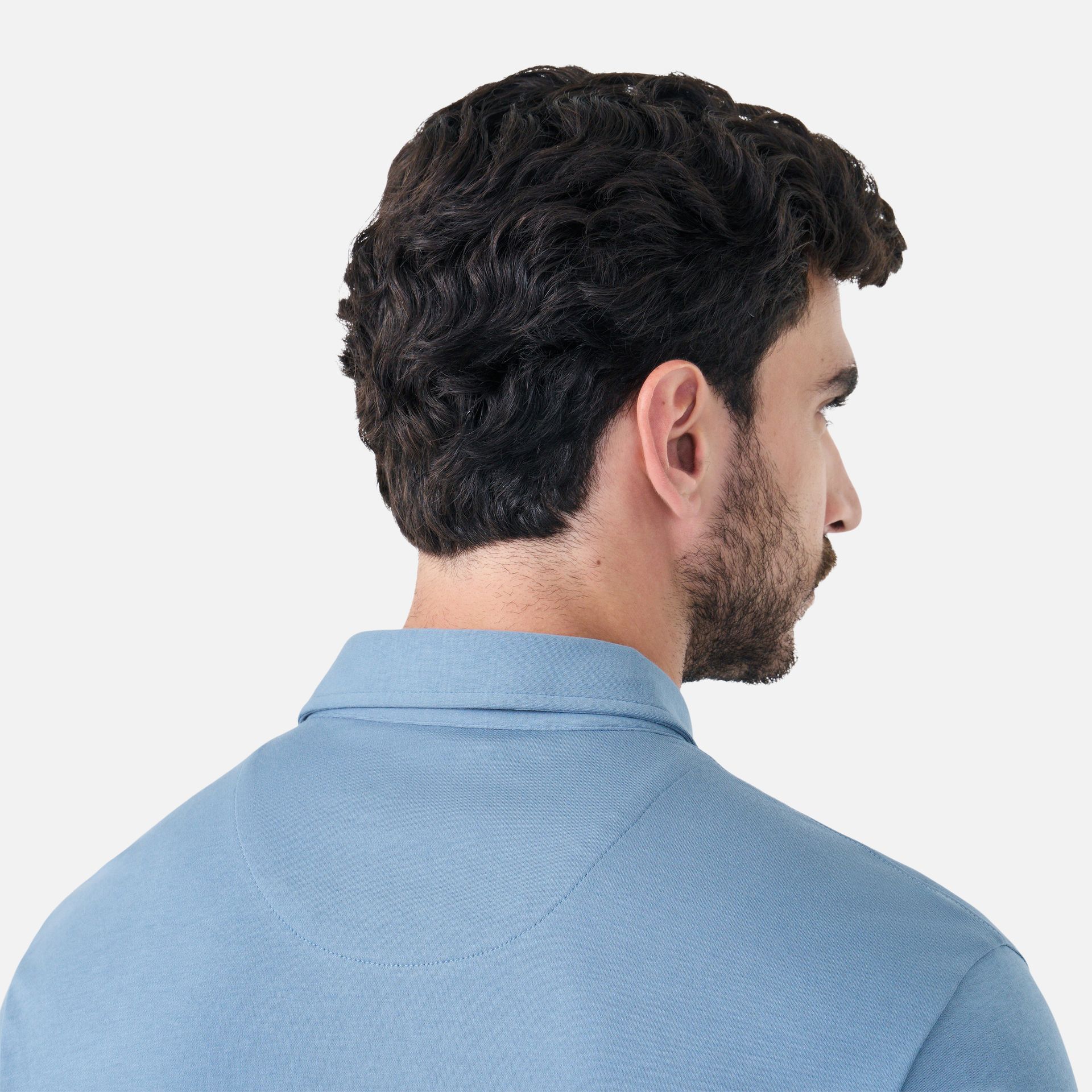 Polo Pima Malha Premium Azul