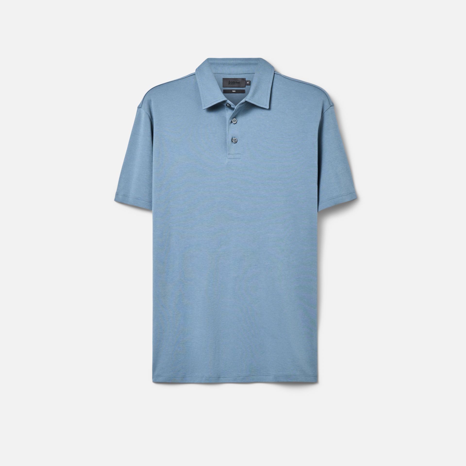 Polo Pima Malha Premium Azul