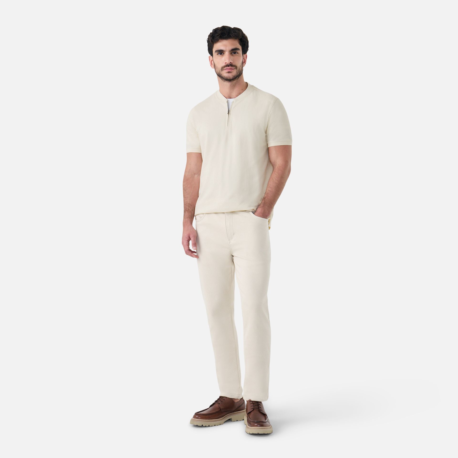 Polo Pima Piquet Zíper Thumbnail 5