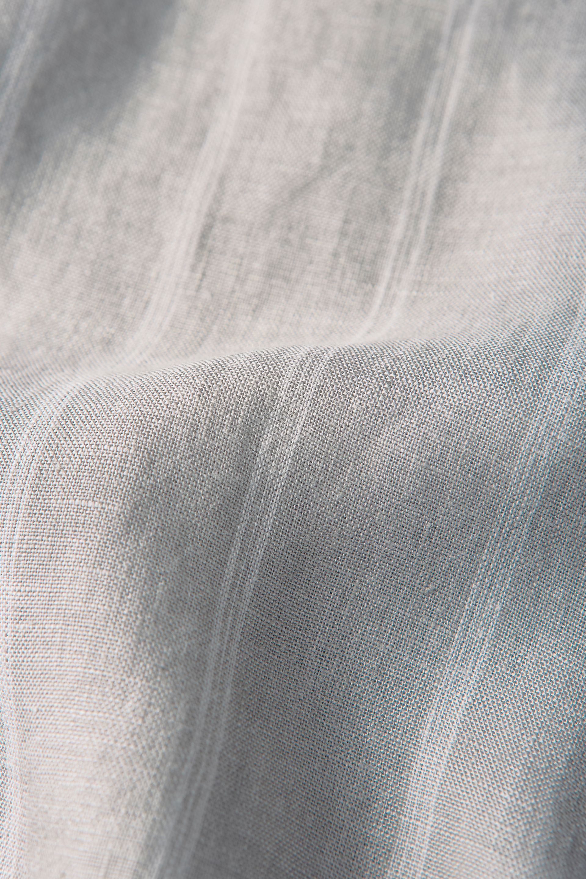 Camisa Linho Manga Curta Cinza