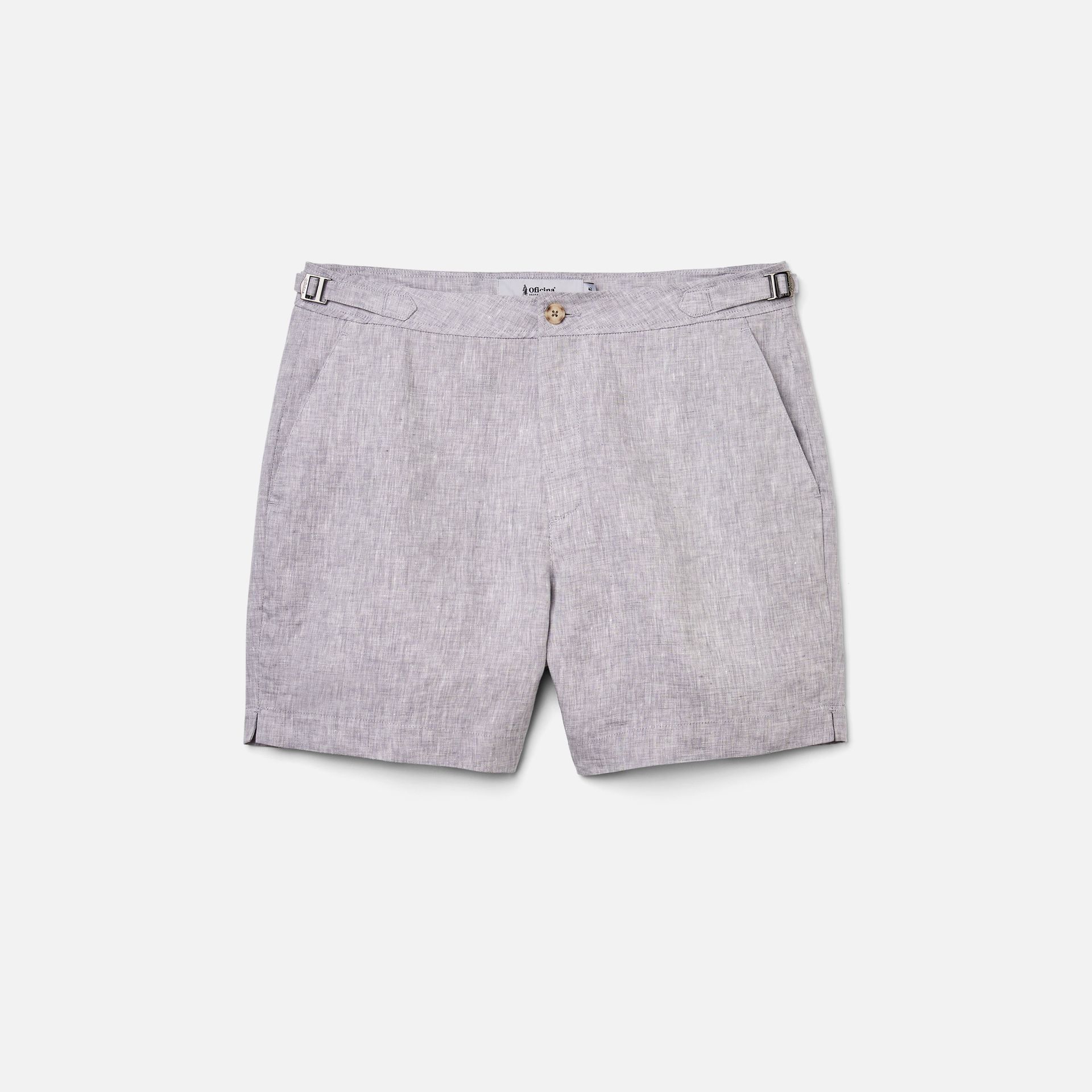 Short Capri Linho Cinza