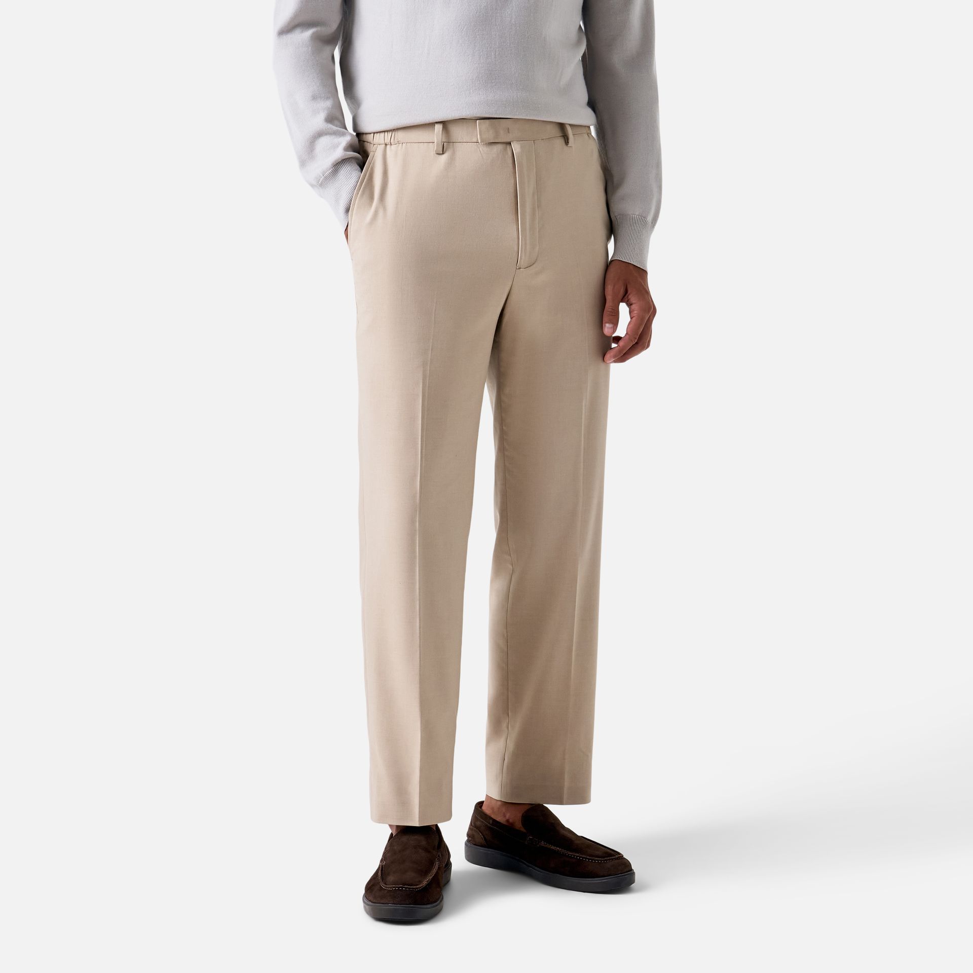 Calça Elástico Lã Khaki