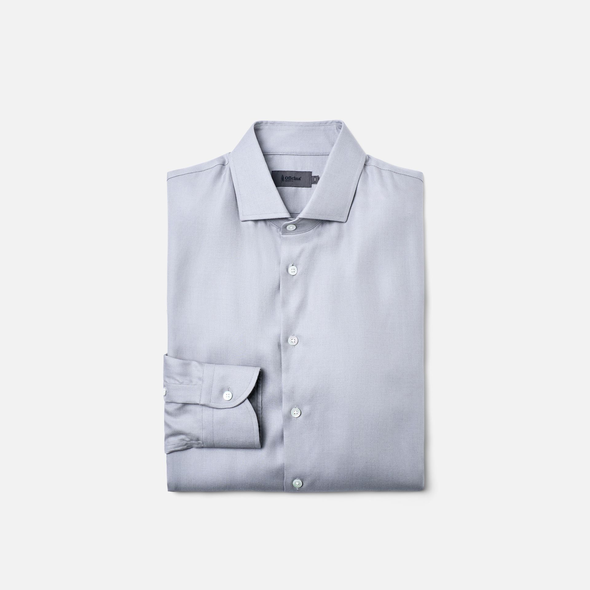 Camisa Lã Cinza Claro Media 6