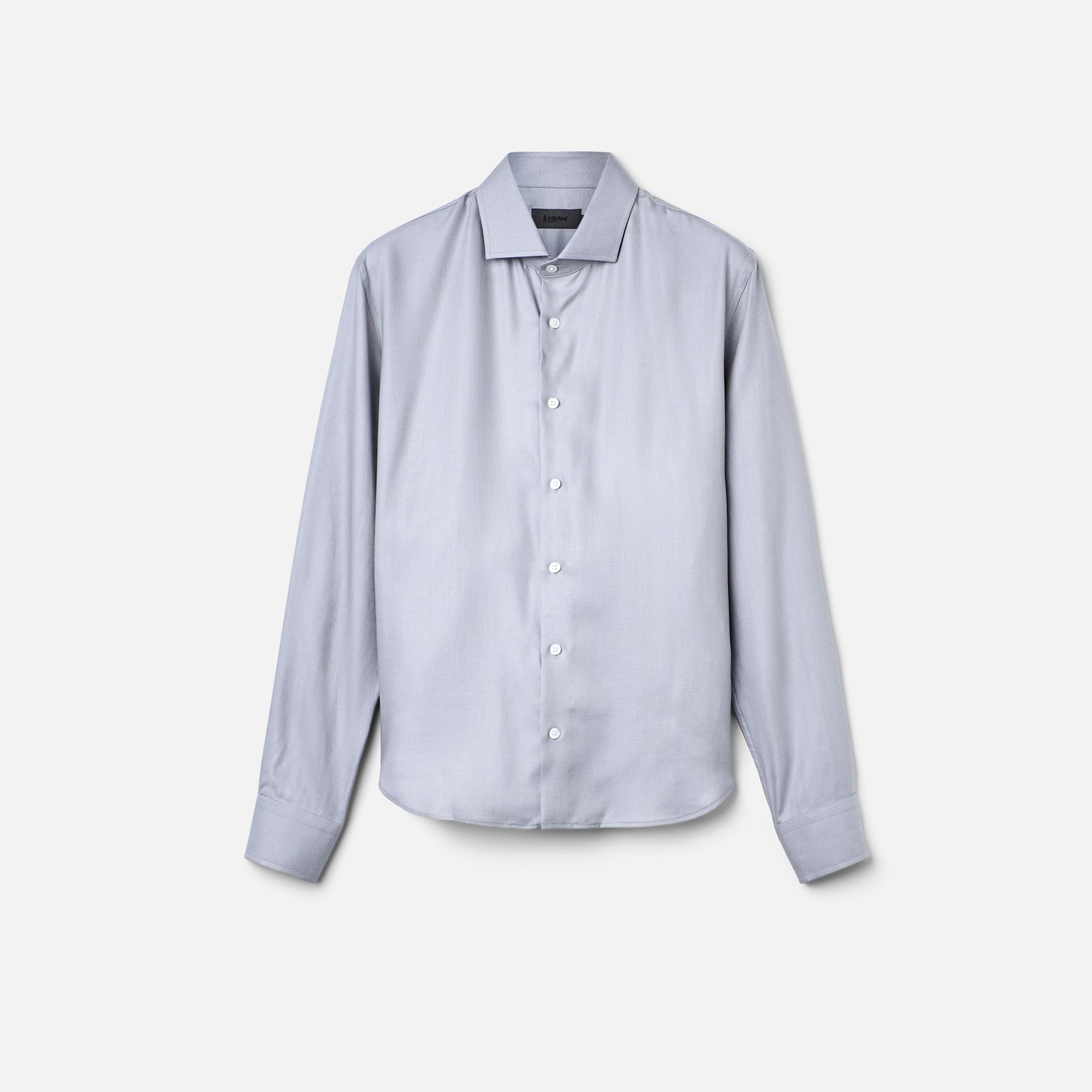 Camisa Lã Cinza Claro Media 8