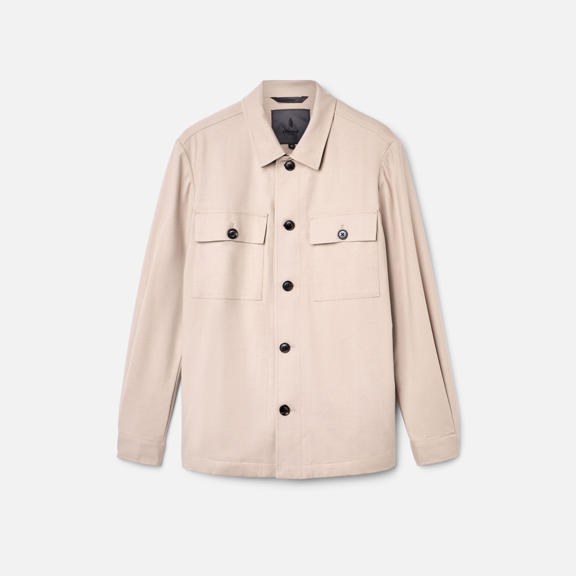 Overshirt Clássica Lã Khaki Media 7