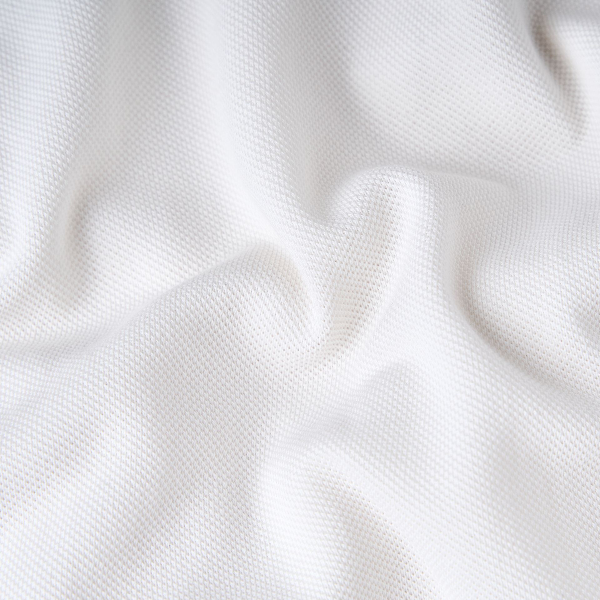 Polo Pima Piquet Zíper Off White
