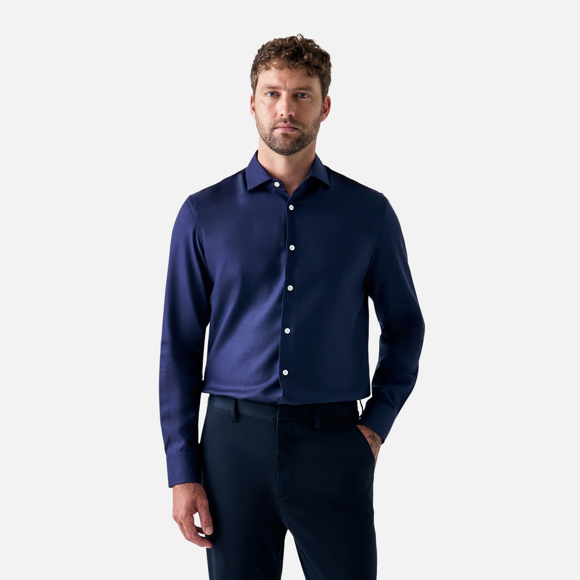 Camisa Lã Azul Marinho