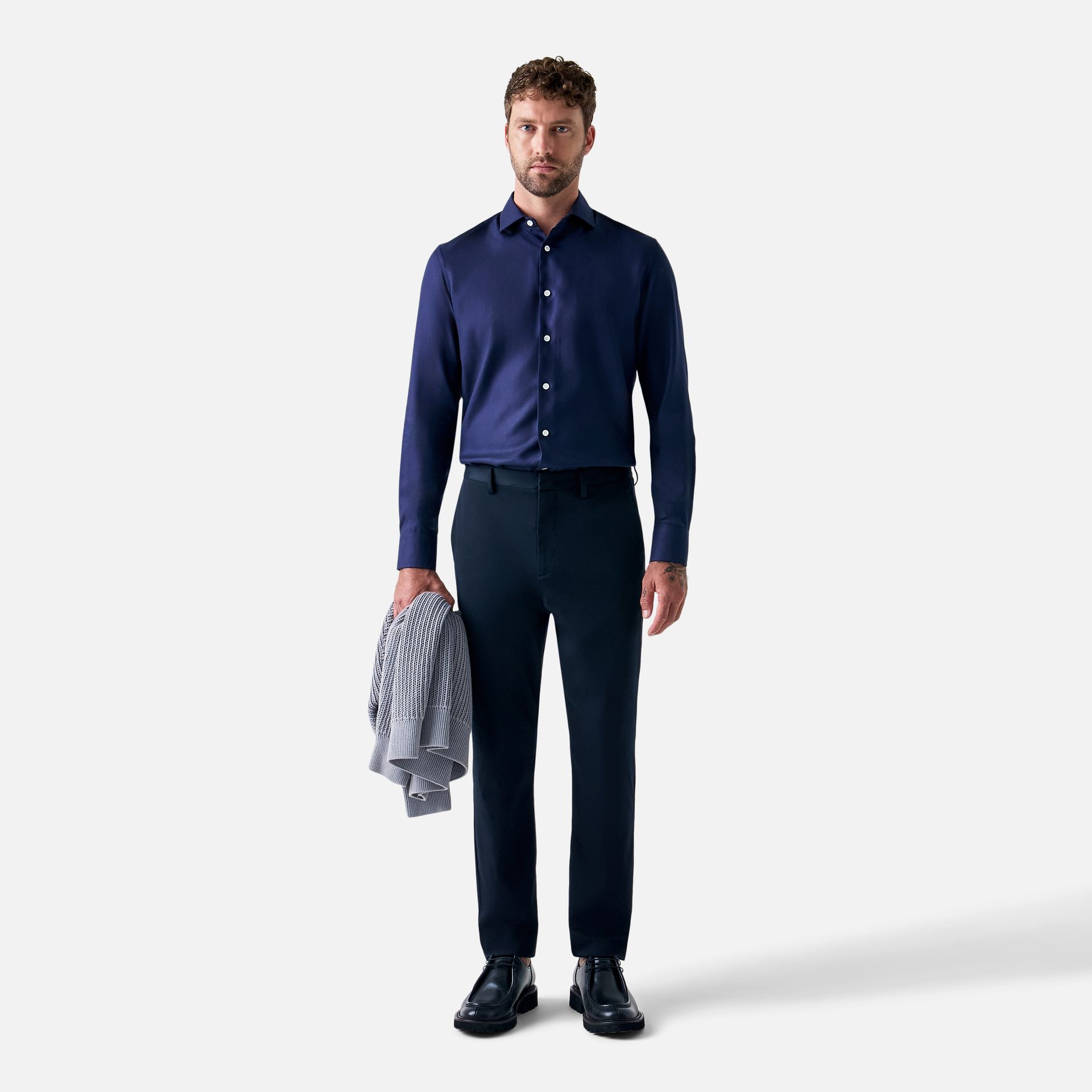 Camisa Lã Azul Marinho