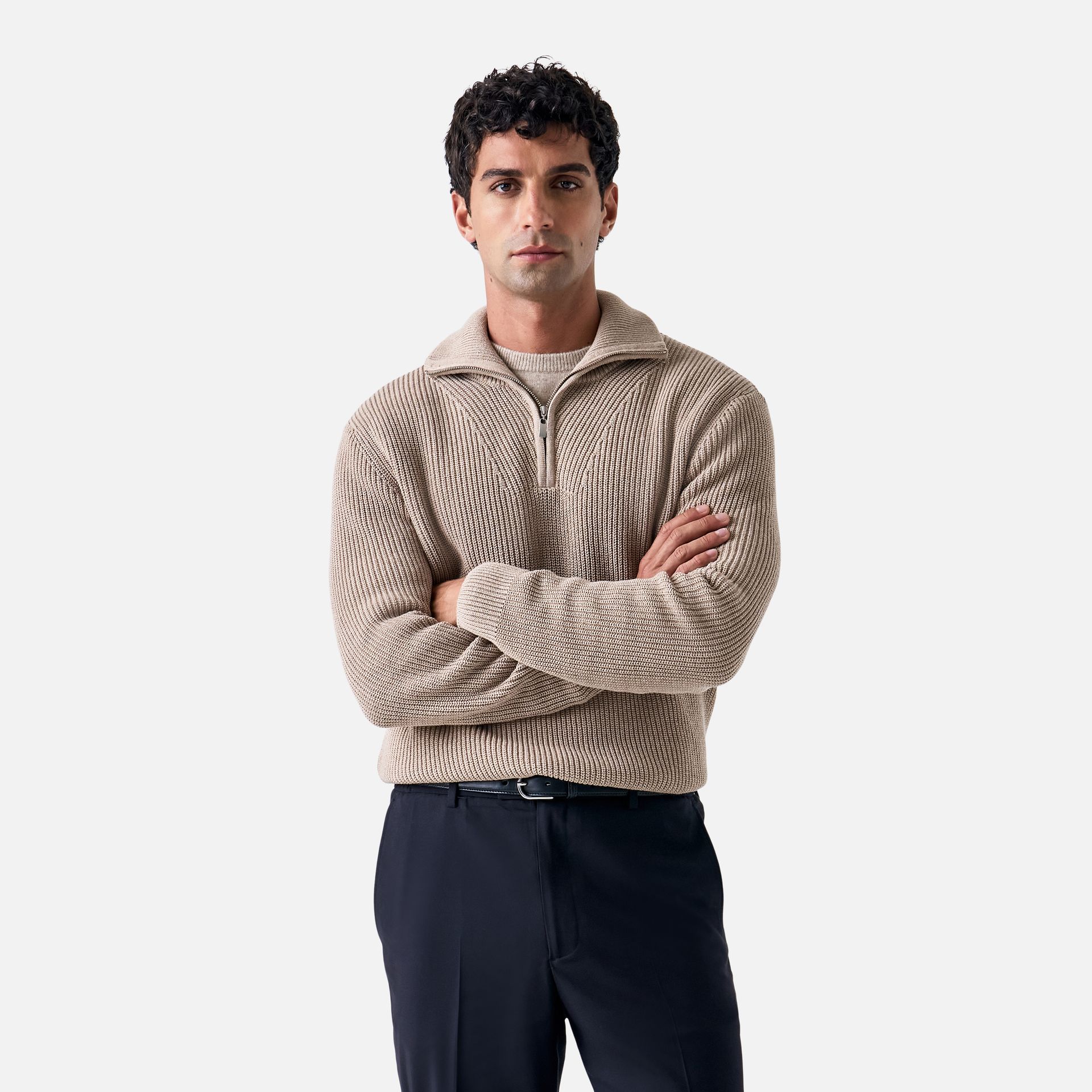 Suéter Tricot Mariner Khaki Media 1