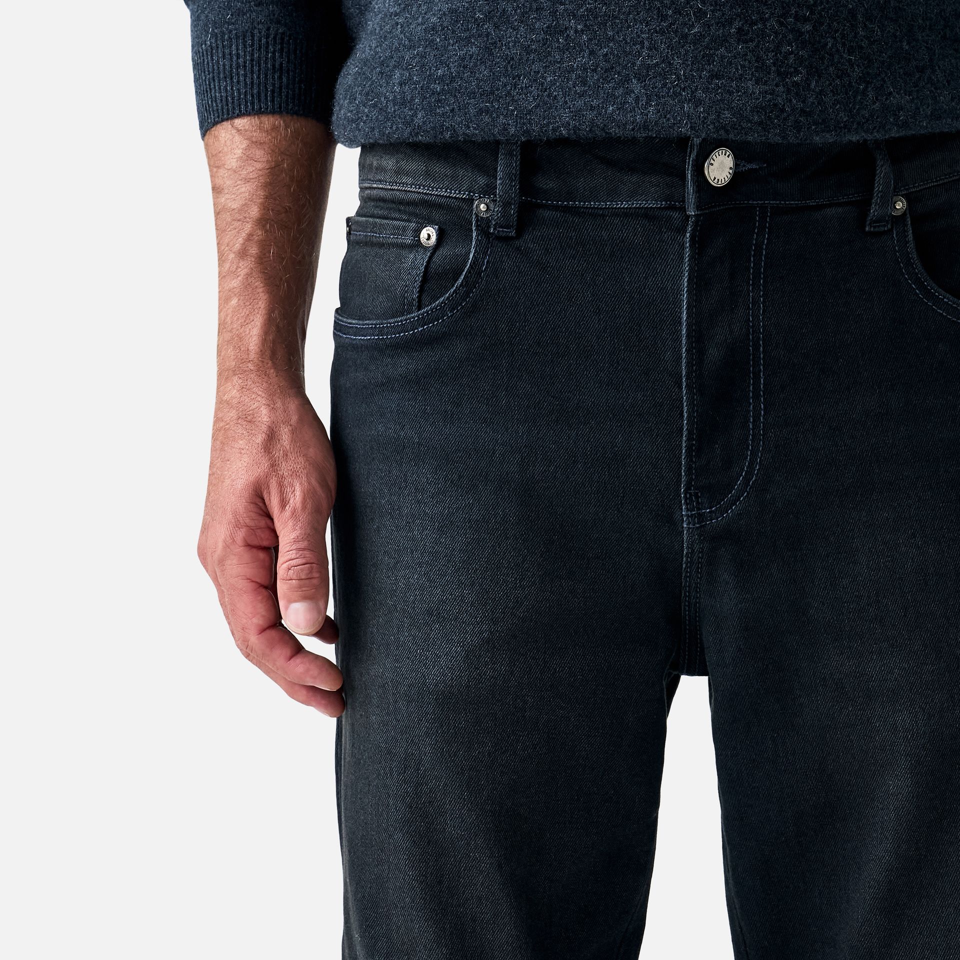 Calça Jeans Tapered Black Off Black