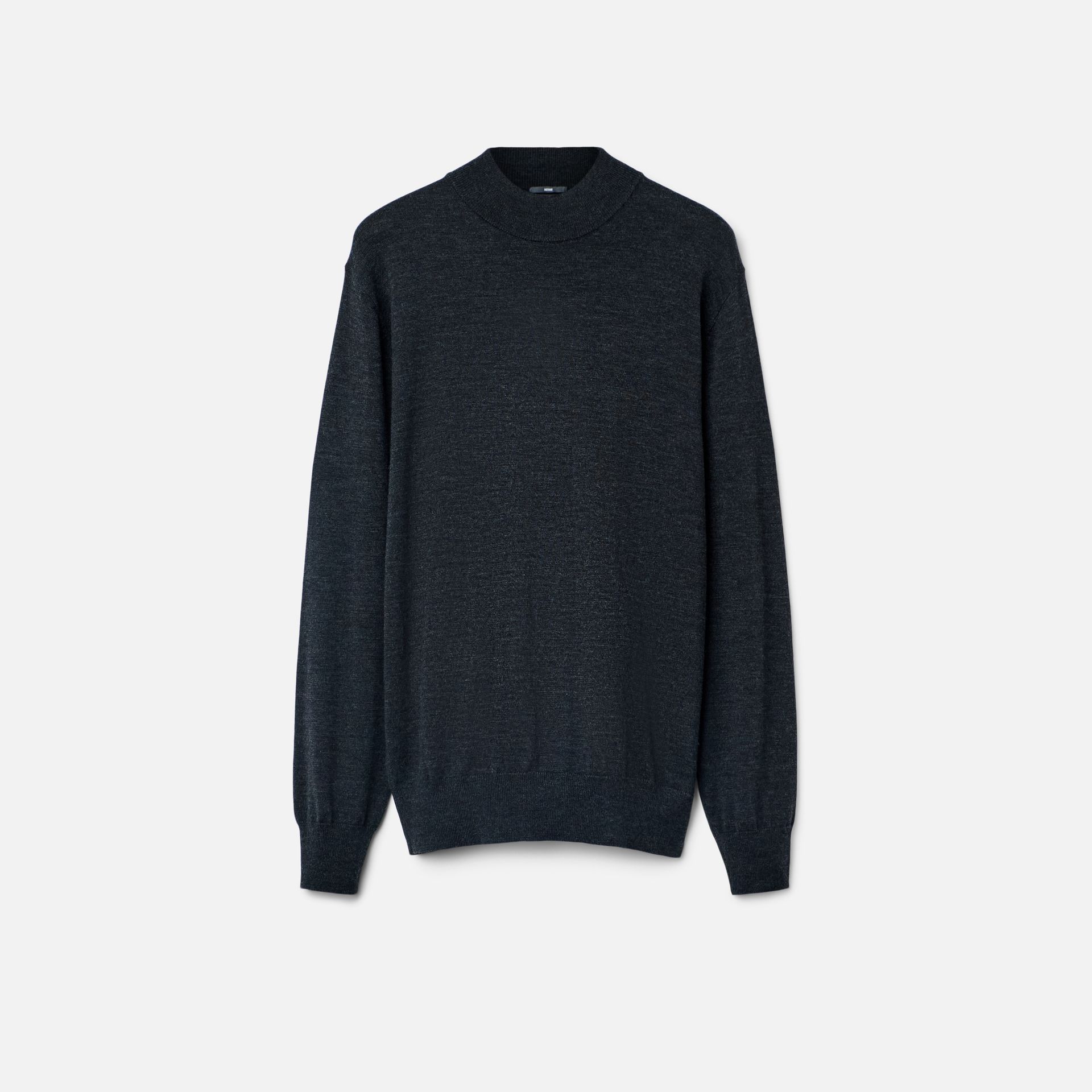 Suéter Merino Gola Alta Off Black