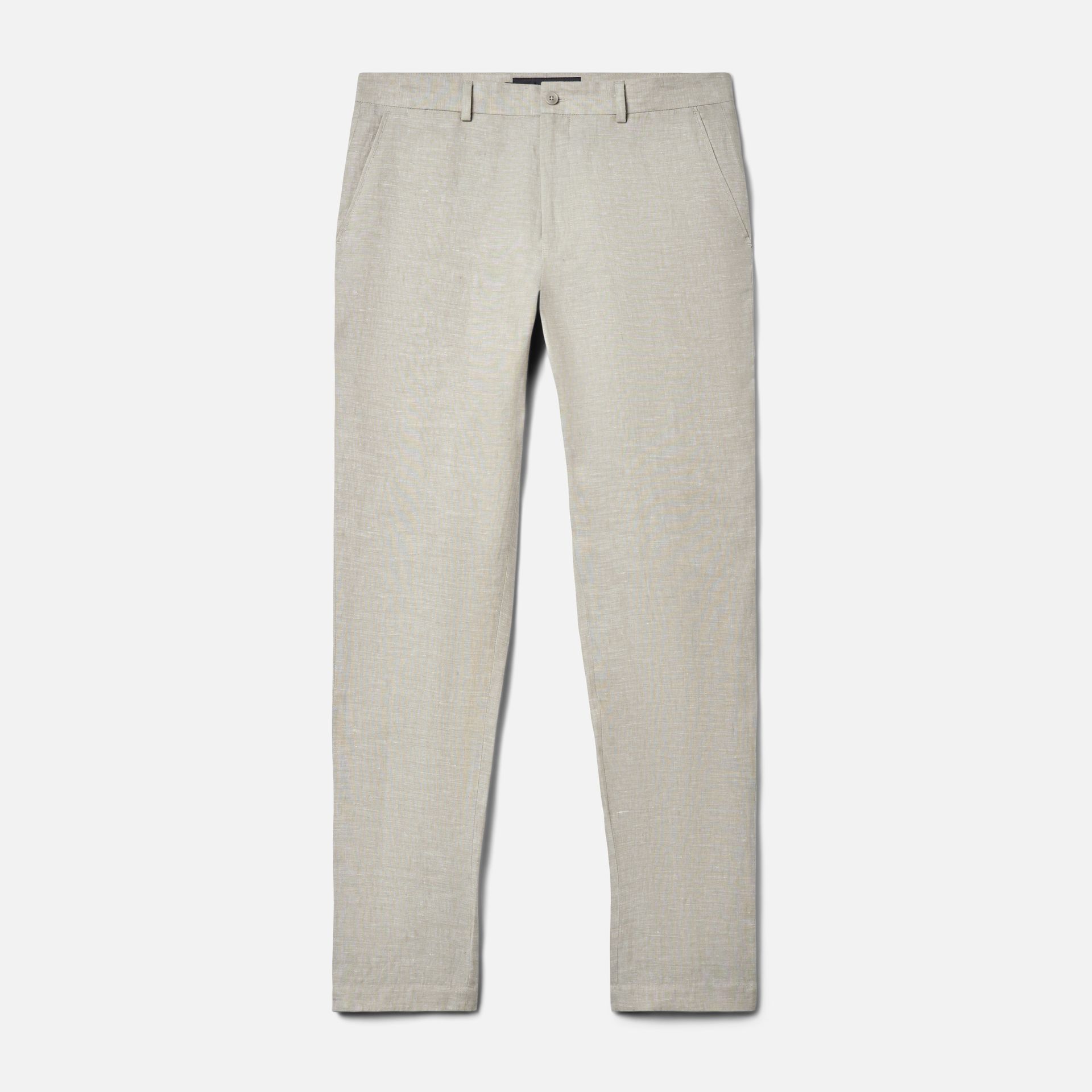 Calça Linho Italiano Khaki Media 6