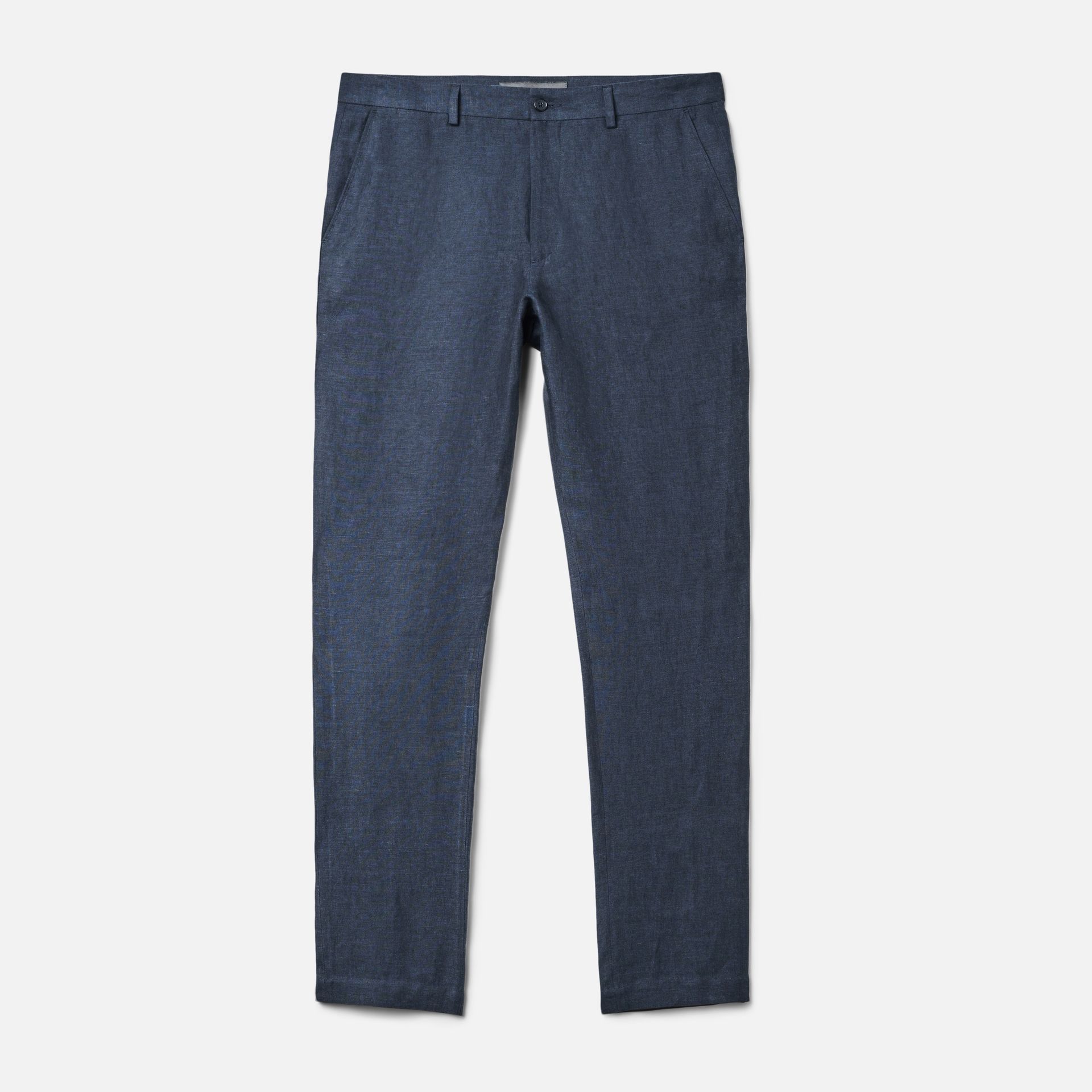 Calça Linho Italiano Azul Marinho Media 6