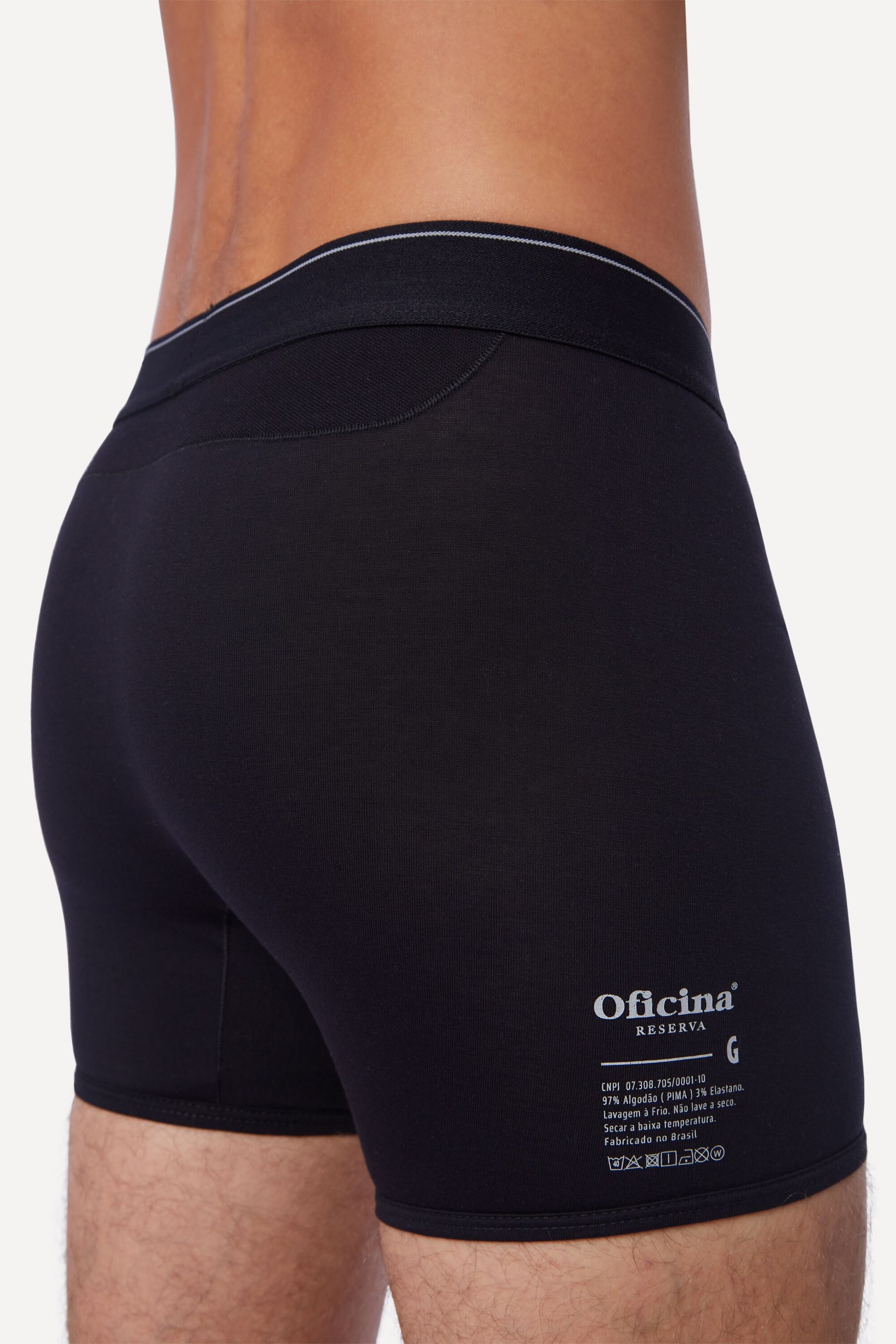 Kit 3 Cuecas Boxer Malha Pima Preto