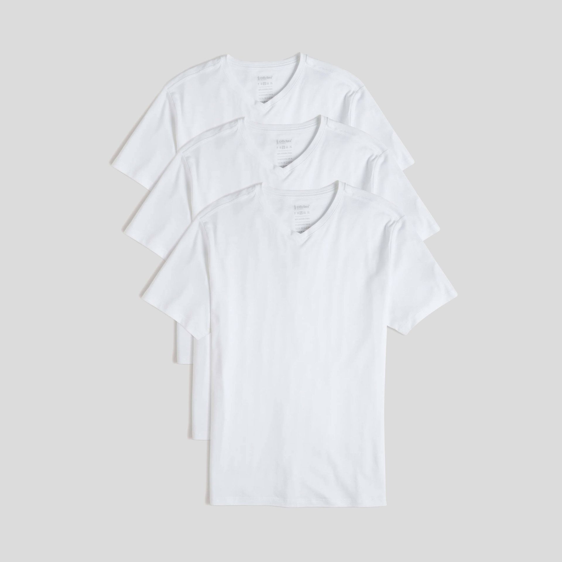 Kit 3 Camisetas Pima Premium Gola V Branca