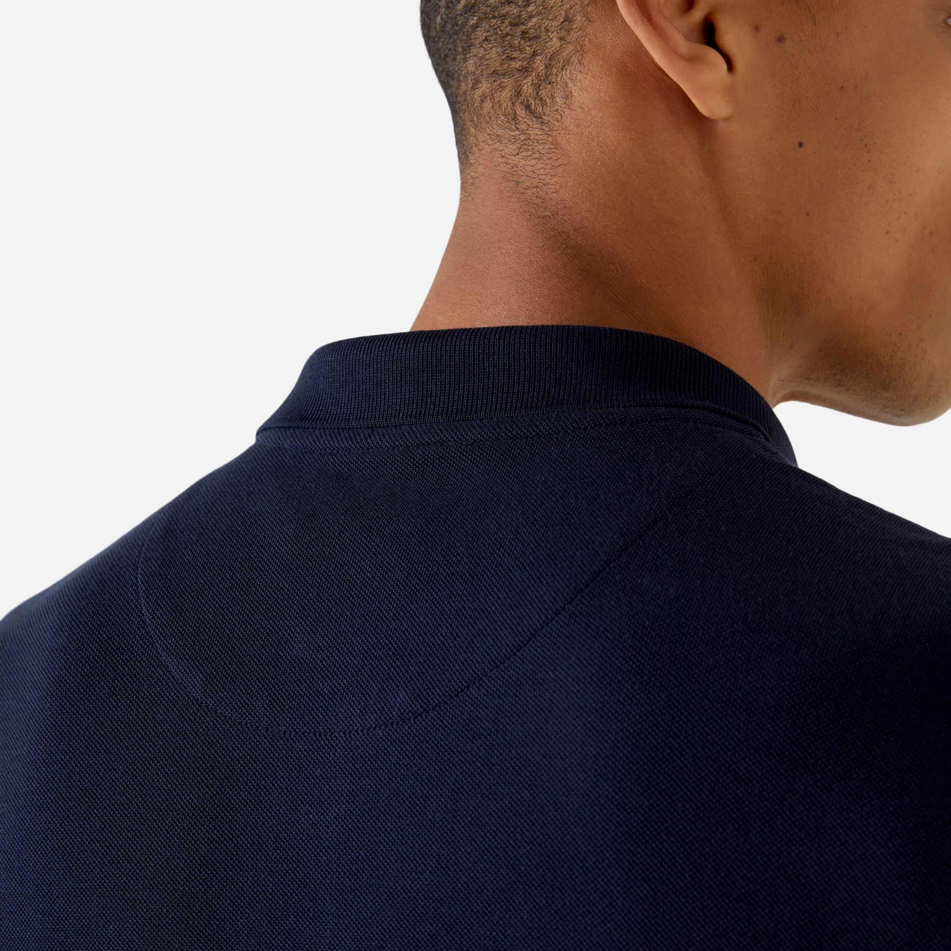 Polo Pima Piquet Azul Marinho