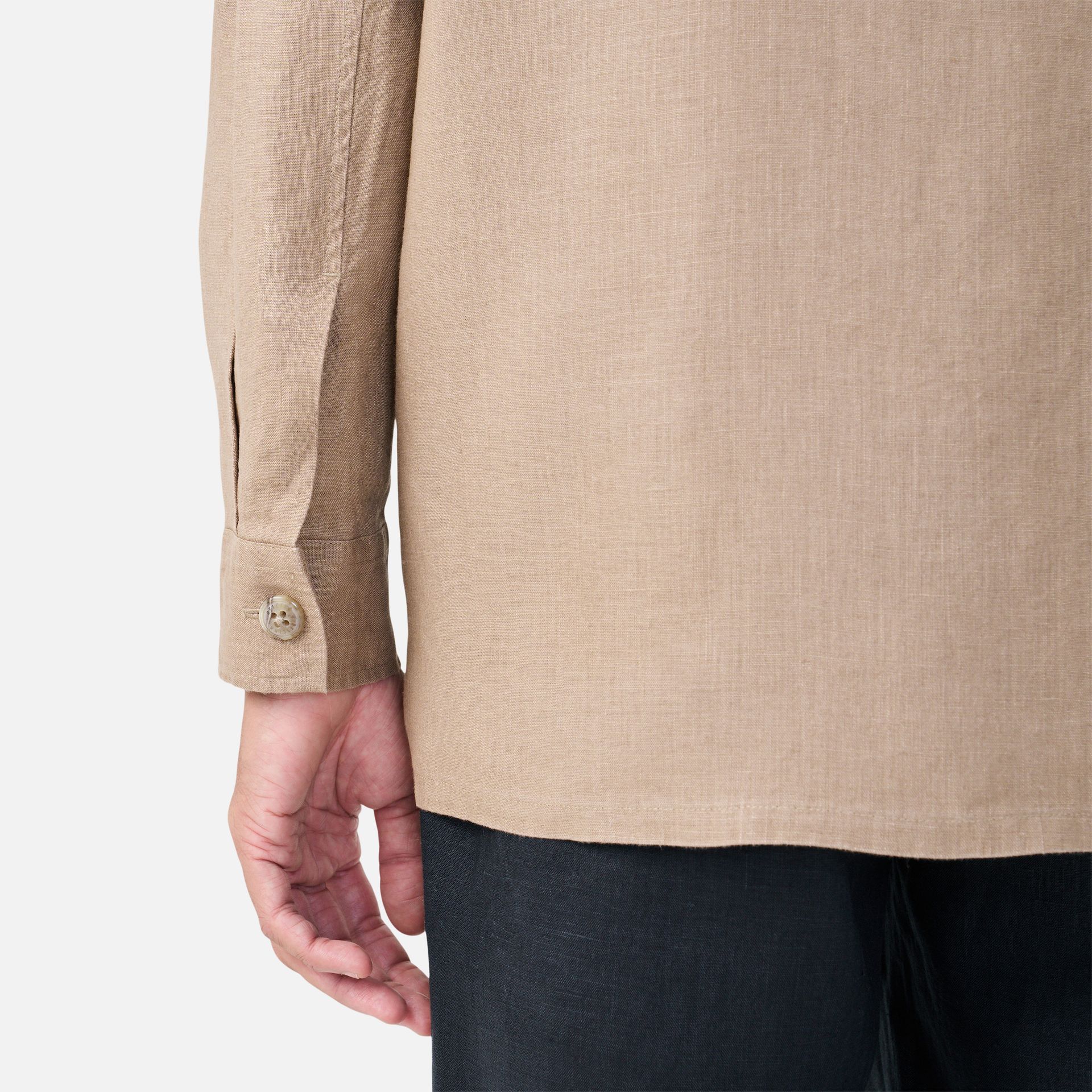 Overshirt Cânhamo Santorini Tabaco