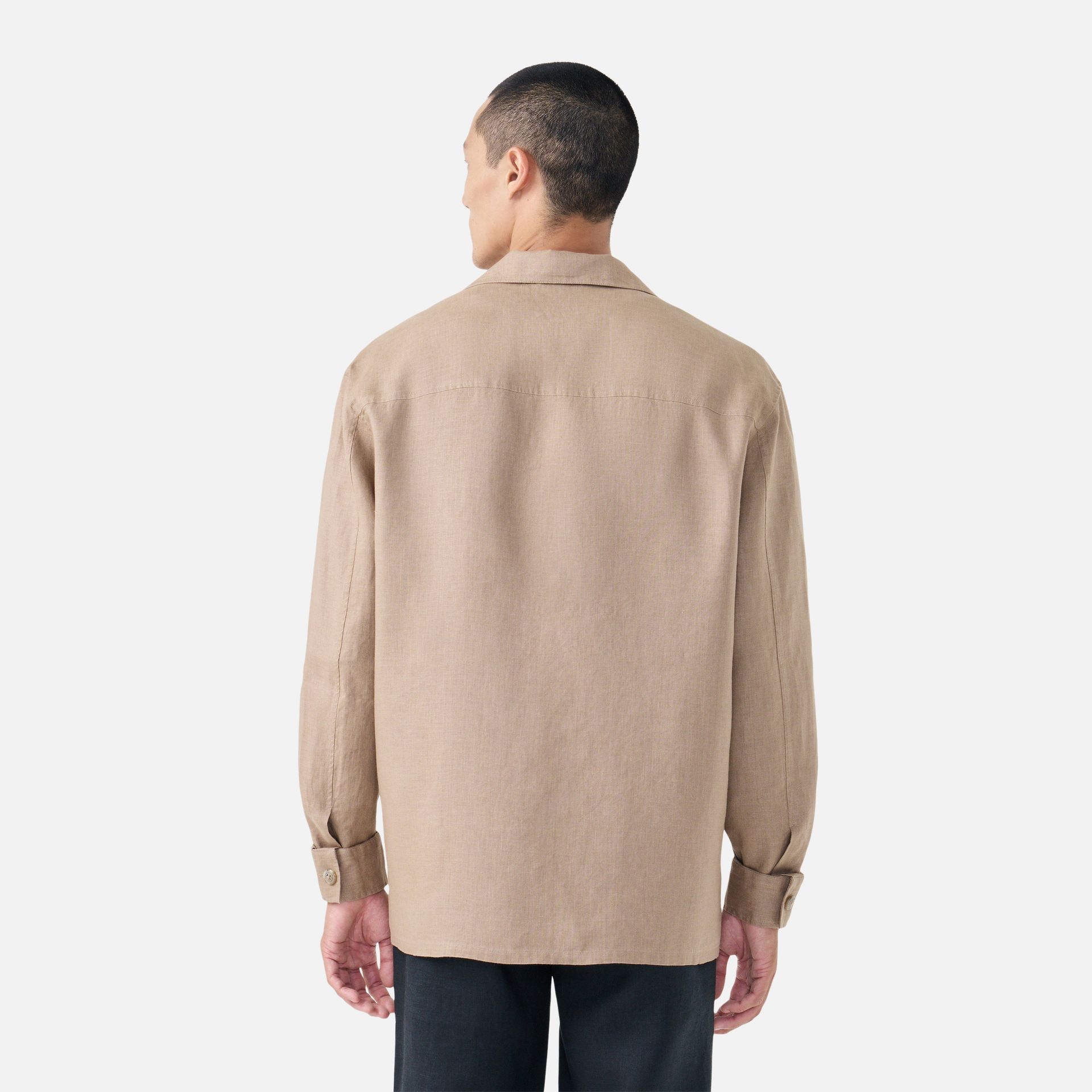 Overshirt Cânhamo Santorini Tabaco