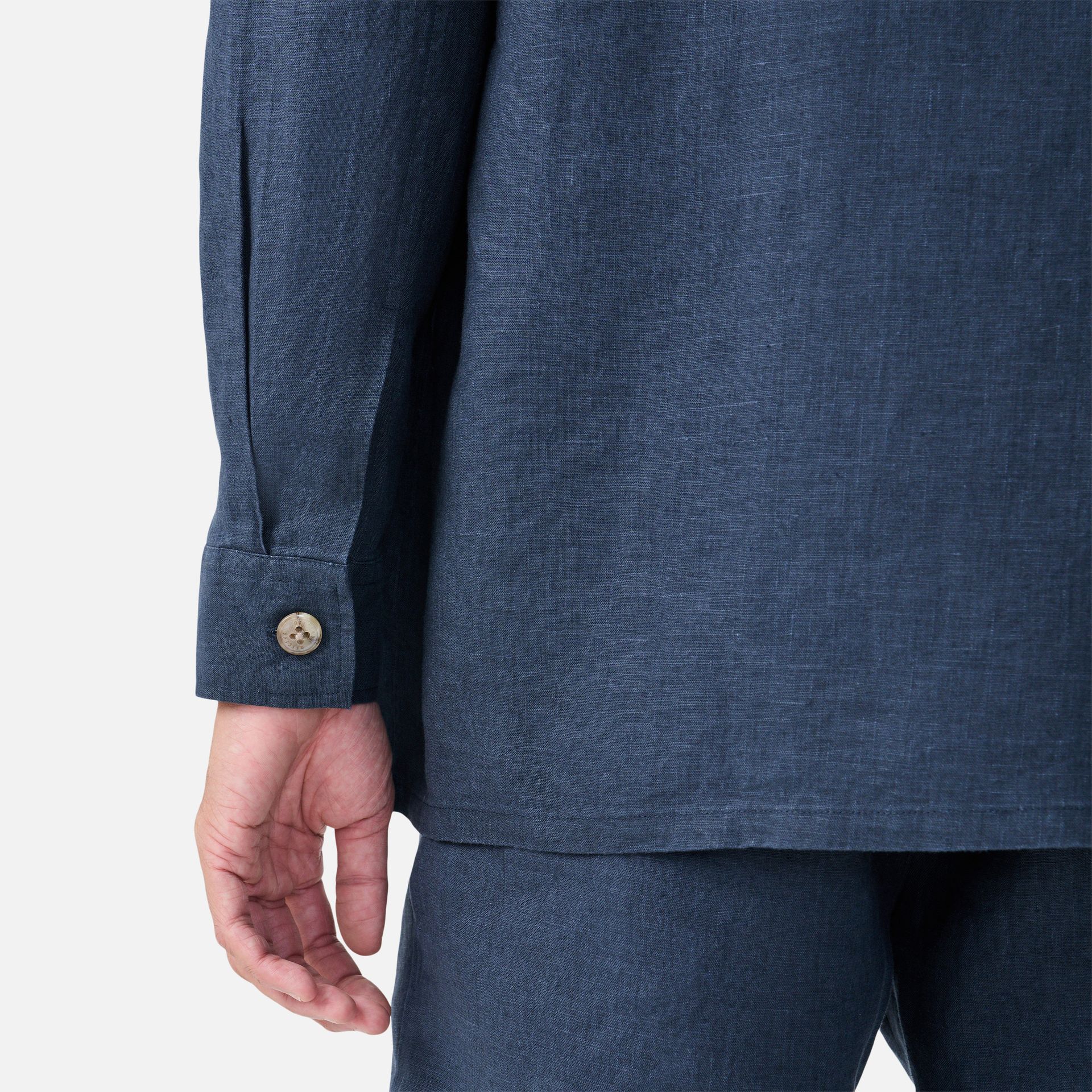 Overshirt Cânhamo Santorini Azul Marinho