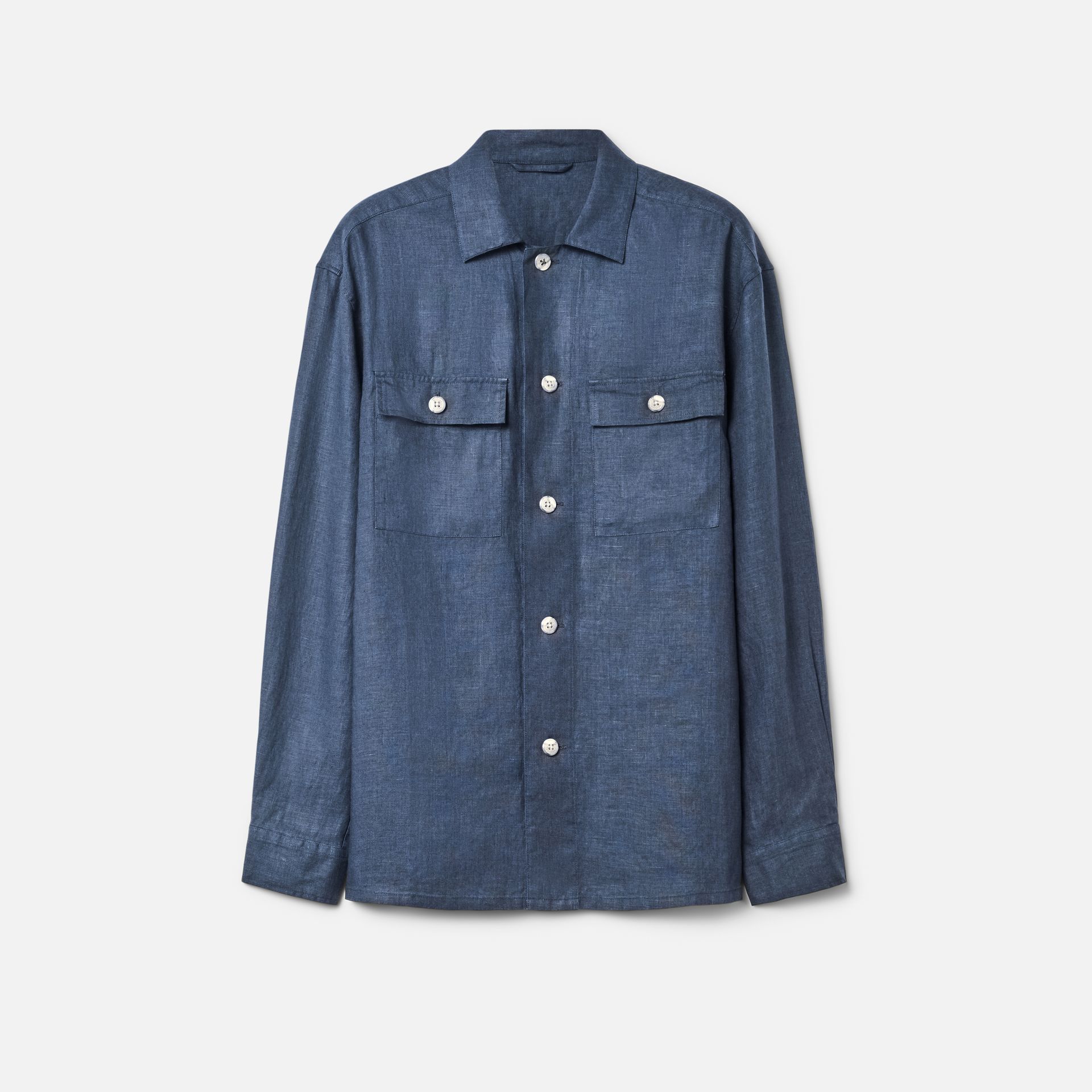 Overshirt Cânhamo Santorini Azul Marinho