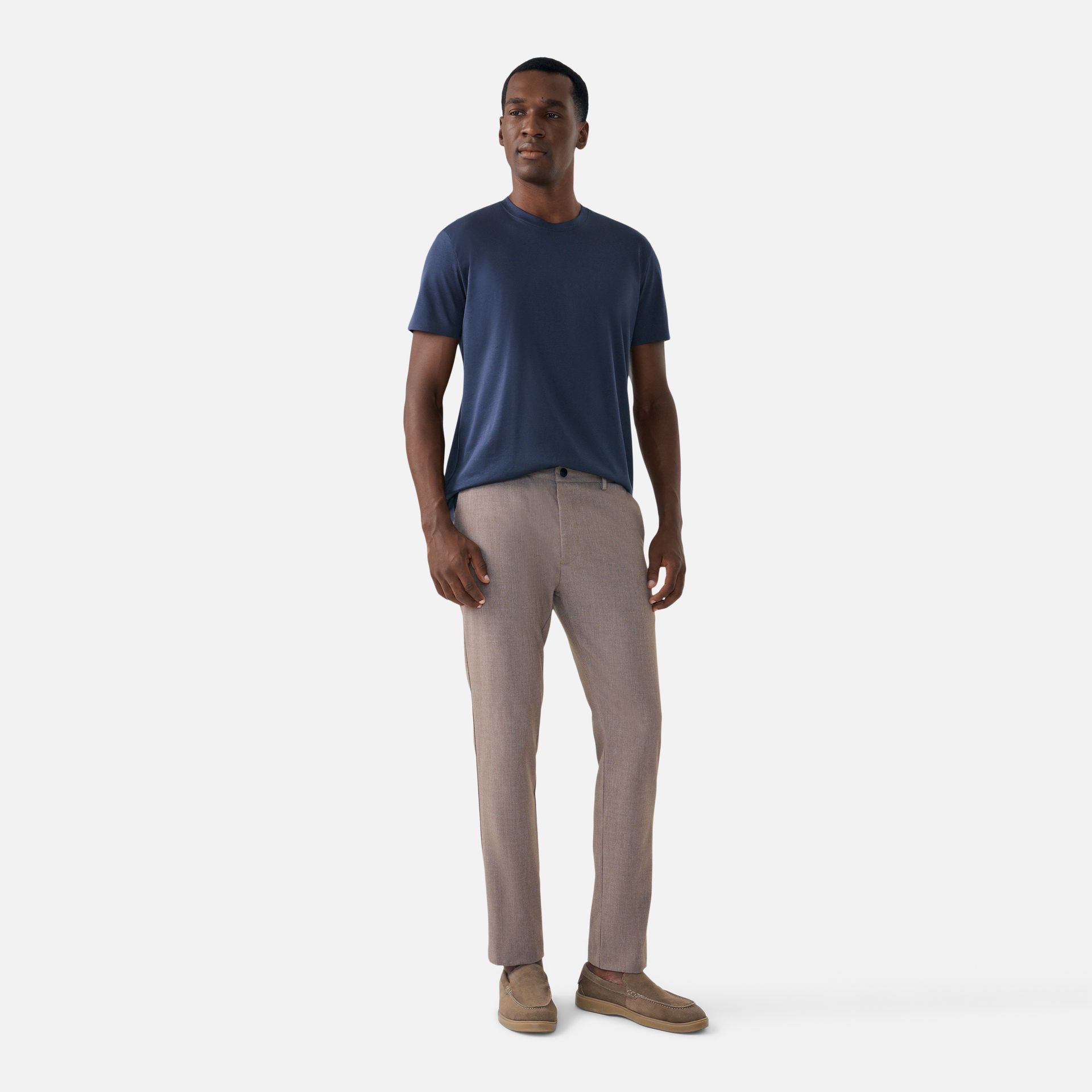 Camiseta Algodão Seda Azul Marinho