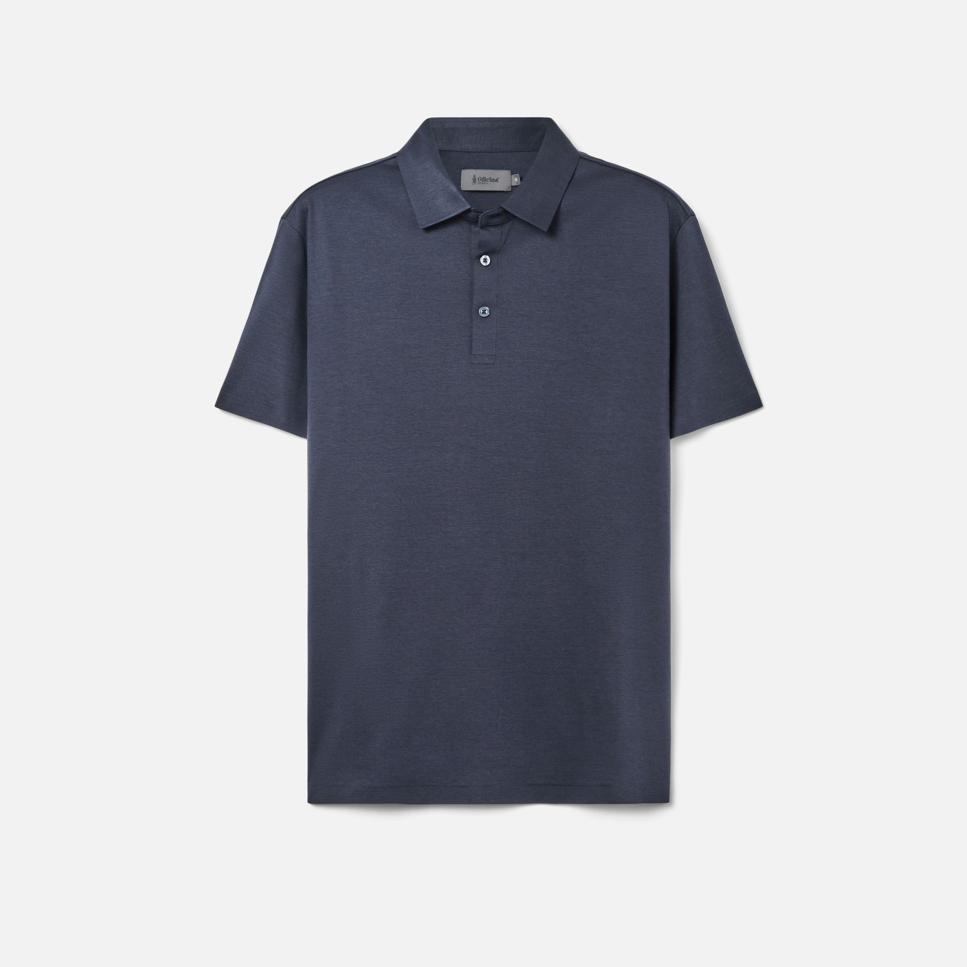 Polo Algodão Seda Azul Marinho