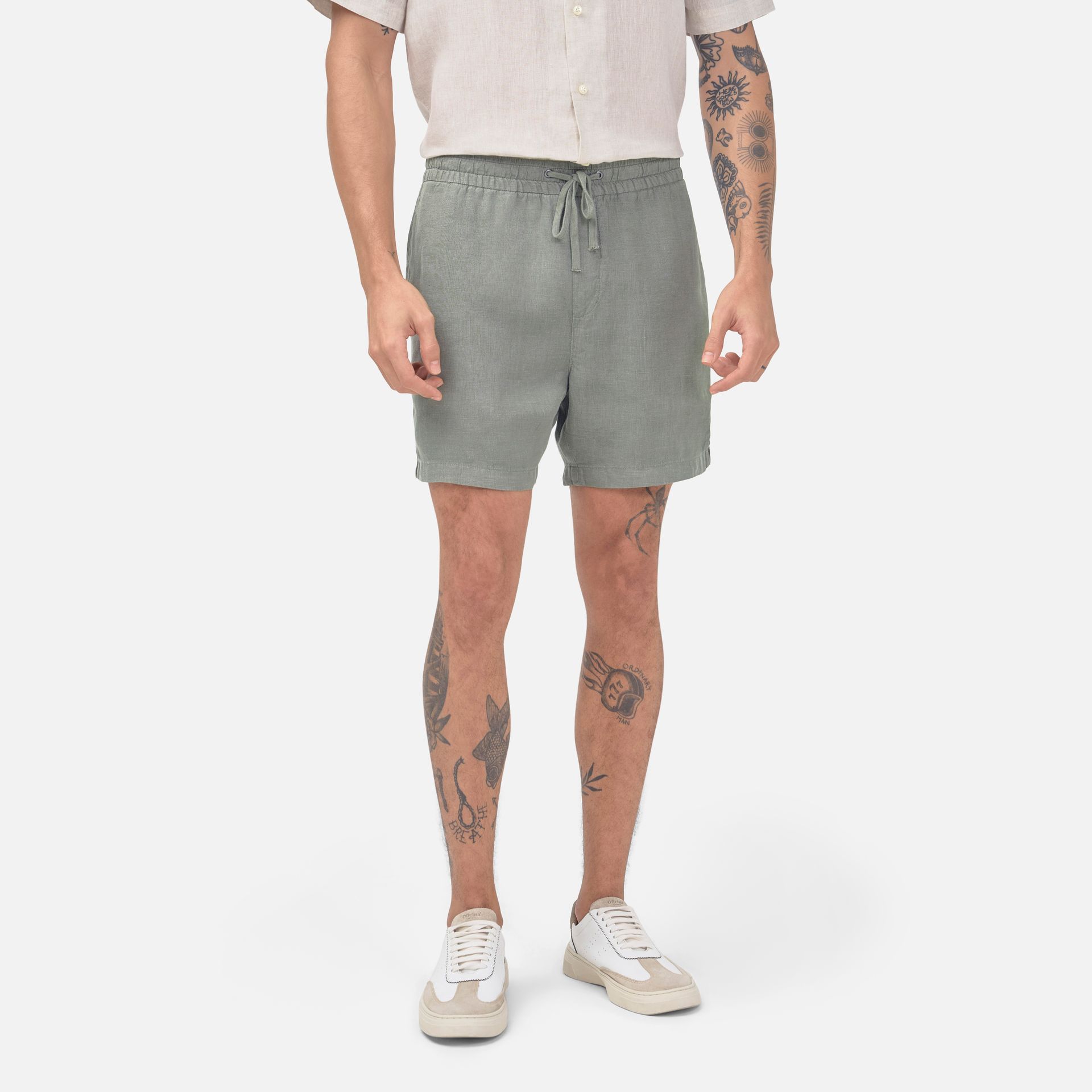 Short Linho Summer Verde Militar