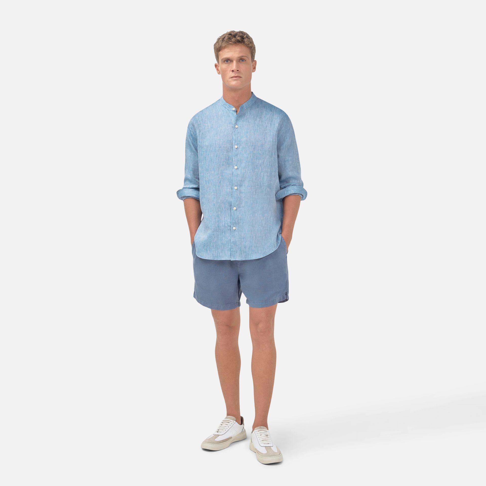 Short Linho Summer Azul Indigo